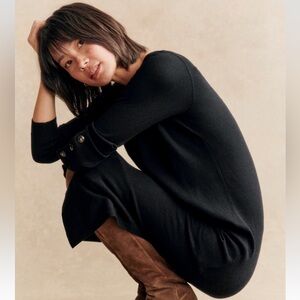 NWT Sézane Black 100% merino wool dress